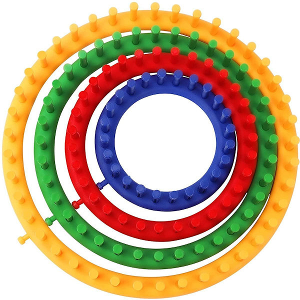Loom Rund Stickring i Plast Set Storlekar 14/19/24/29 cm - Loom