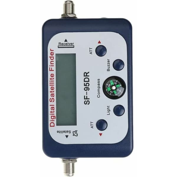 Digital Satellit Pointer/Satfinder Parabol Detektor Signal Locator med Kompas Buzzer Sort KLB