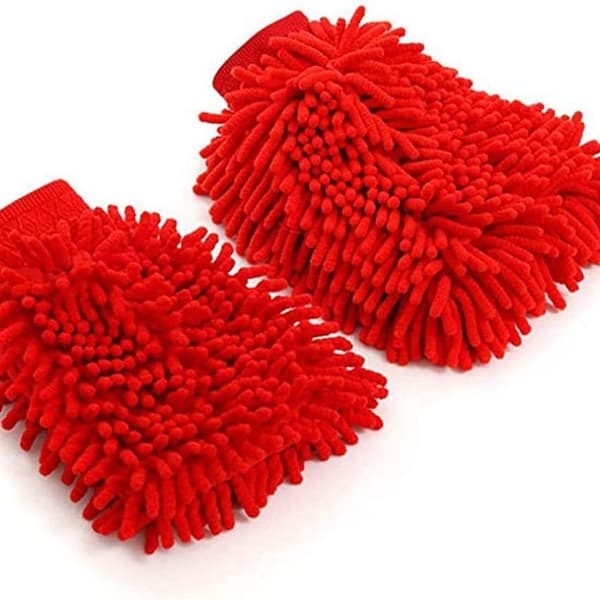 2-delt sæt bilvaskhandsker med stor mikrofiber-bilvask