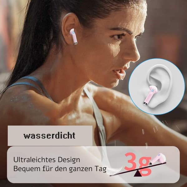 Bluetooth 5.3 hörlurar in-ear hörlurar trådlösa Bluetooth KLB