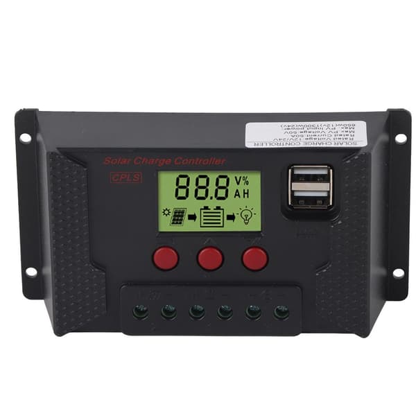 12V/24V Solcelle Laderegulator 50A PWM Intelligent Batteri KLB