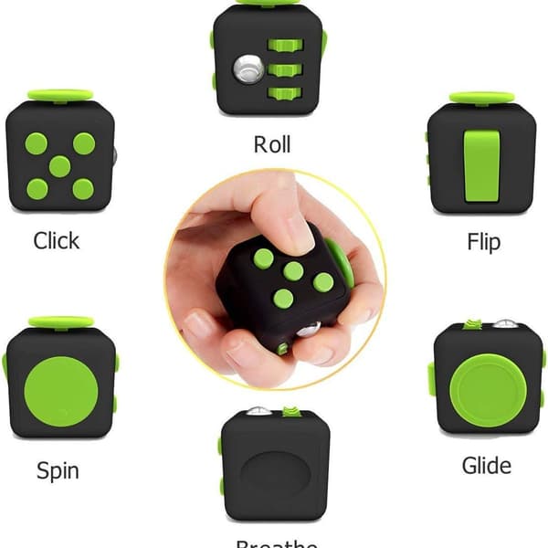 Fidget stress cube fra [1 stk.] terning mod stress, rastløse hænder, perfekt KLB