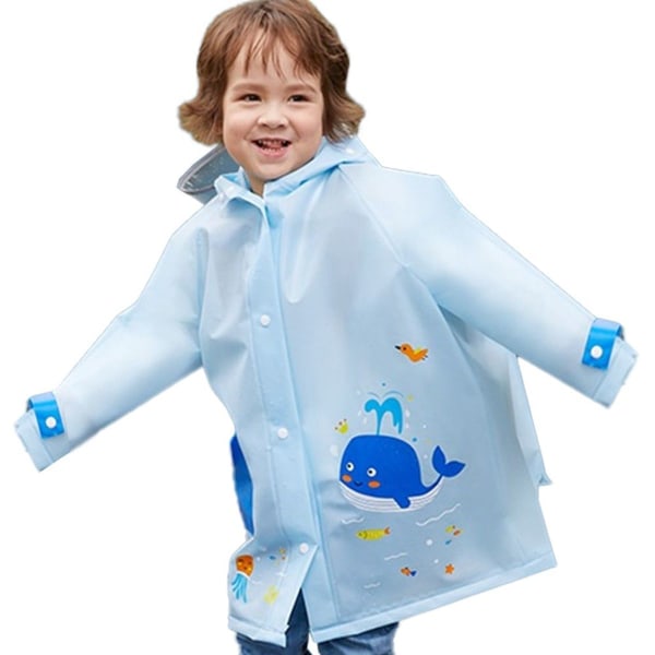 Regnfrakke med hætte til børn, regntøj S KLB