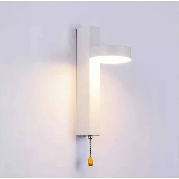 Vägglampa, 9 W, trefärgsbelysning med dragströmbrytare, vardagsrum, sovrum,