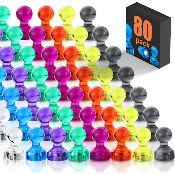 Värikkäät Neodyymimagneetit, 40 Mini Magneettiset Naulavahvat Magneetit Push-naulat