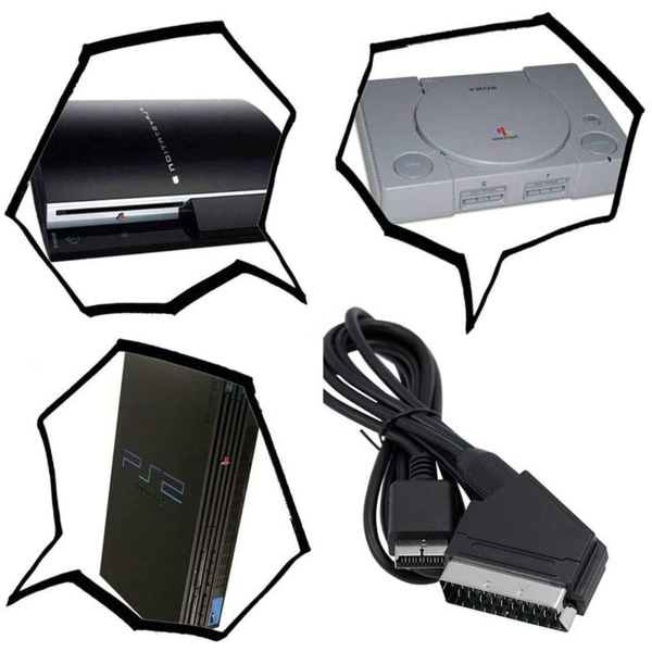 Spelkonsol PS2 Broom Headline PS3 RGB Scart-kabel AV-kabel för PS3 / PS2 /