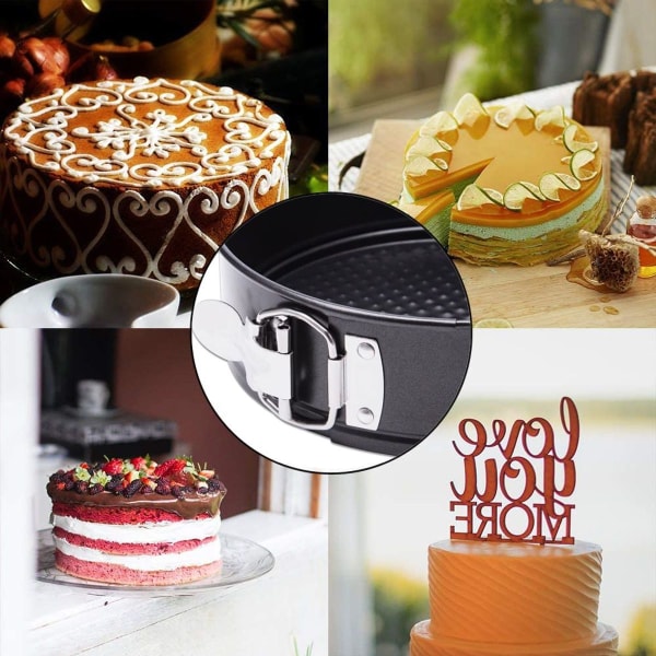 Non-stick springform form, utæts kageform med flad diameter 26 KLB