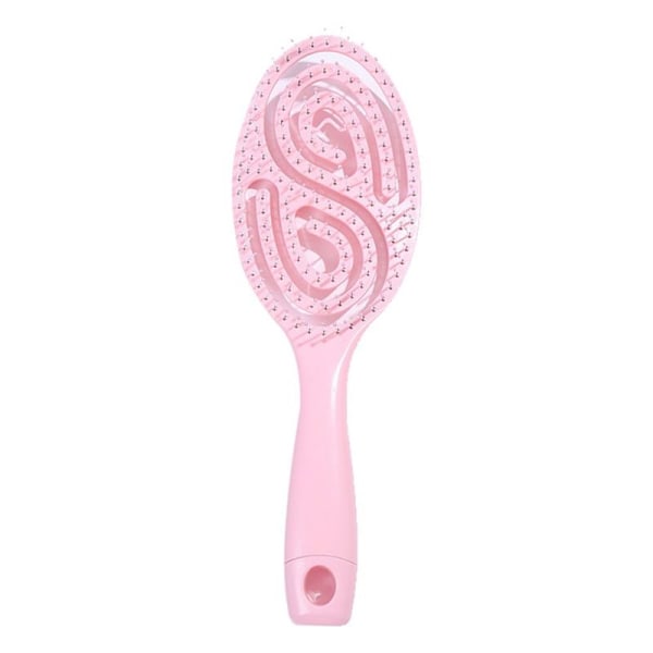 Ventilerad hårborste för vått och torrt hår - massagekam - rosa