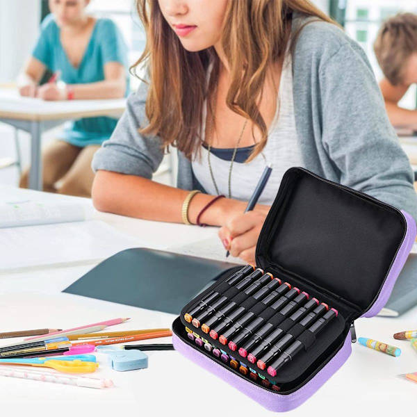 Tote-laukun järjestäjälokerot Canvas-vetoketjumerkki Violetti KLB