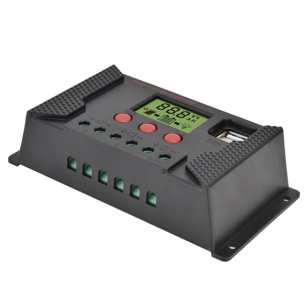 PWM LCD solcelleladeregulator 12V 24V 10A batteriladning KLB