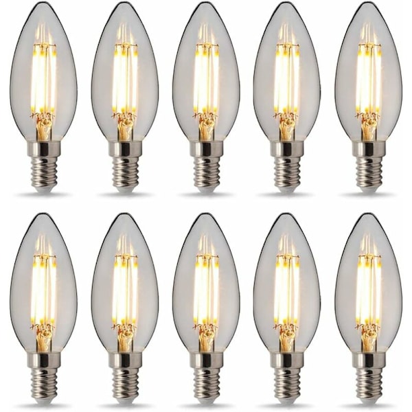 10-pack C35 LED-glödlampor 220V/240V 4W Edison (C35 E14) KLB