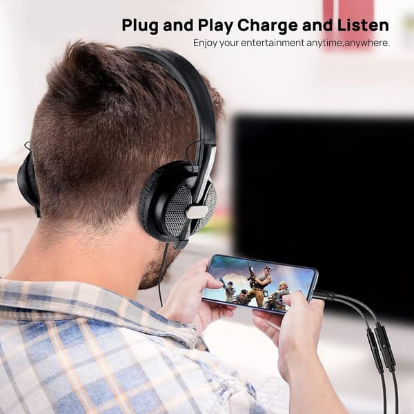 1 typ-C-kabel med USB-C PD 3.0 laddningsport, snabb