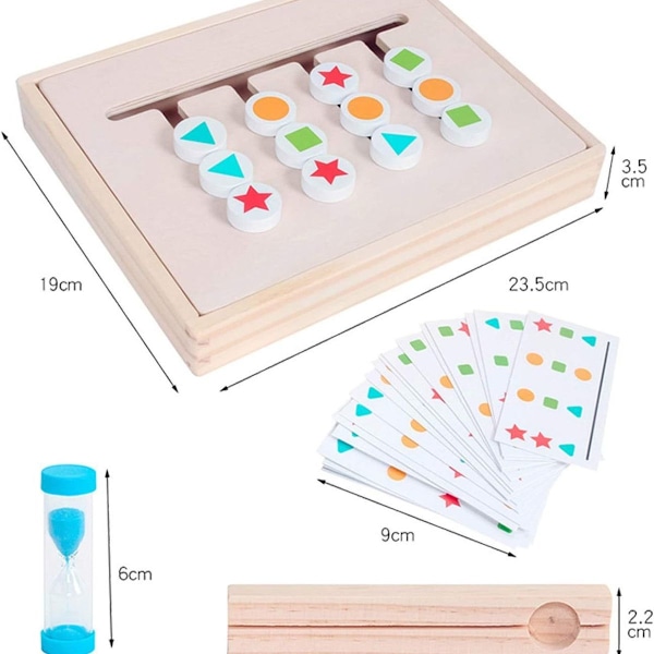Montessori-lelut, graafiset väriluokittelulelut, leikkikuutiot KLB:lle