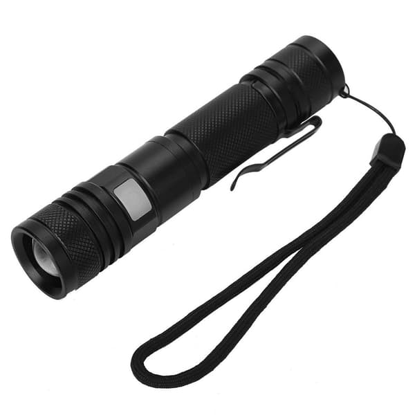 Bærbar Mini LED Lommelygte Genopladelig Zoomable KLB