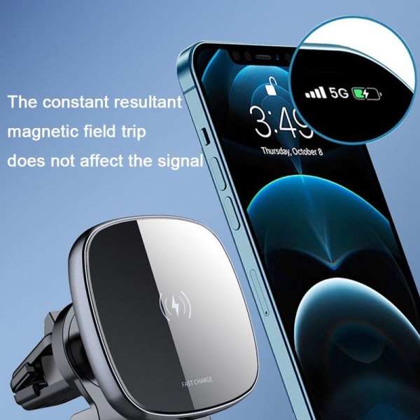 Magnetisk trådløs telefonholder billader, kompatibel med MagSafe