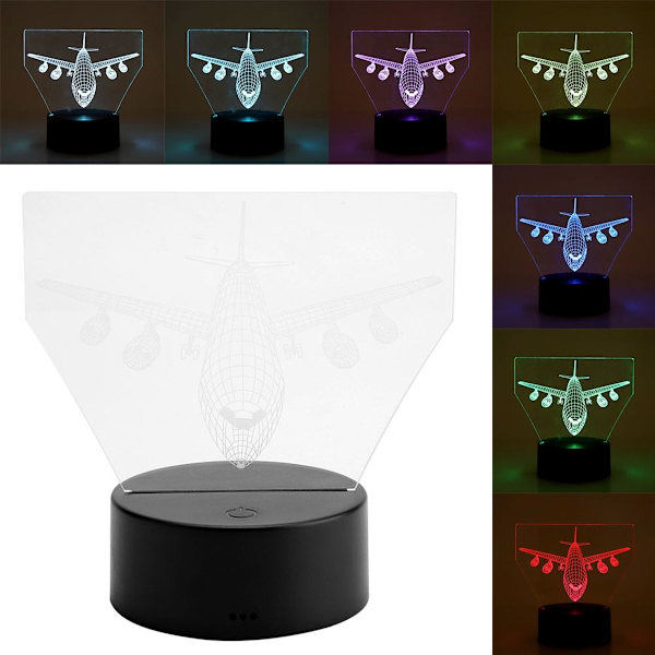 3W 4.5V USB 3D Natlampe Touch Control LED Bordlampe KLB