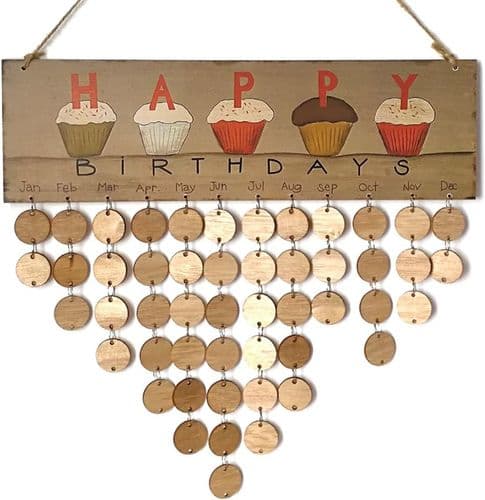 Evigvarende bursdagskalender DIY kalendergave til husfest