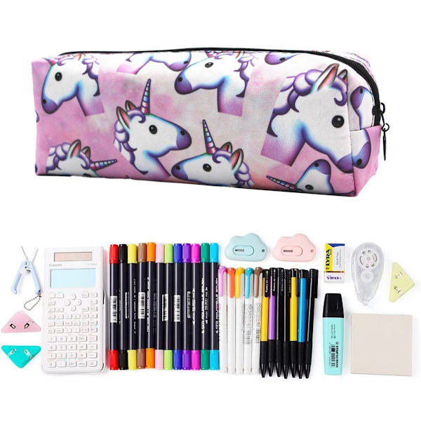 Lærred blyantpose pen taske brevpapir etui makeup form 2 KLB
