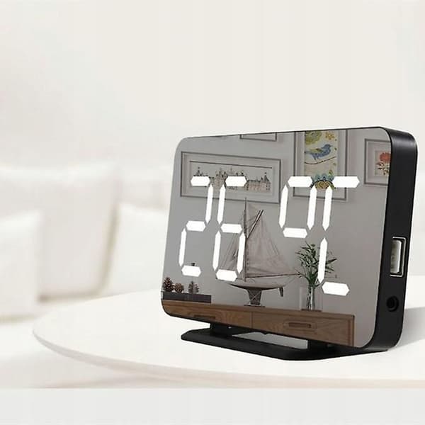Enkel multifunktionell hemlarmklocka - LED-digitaldisplay, justerbar ljusstyrka