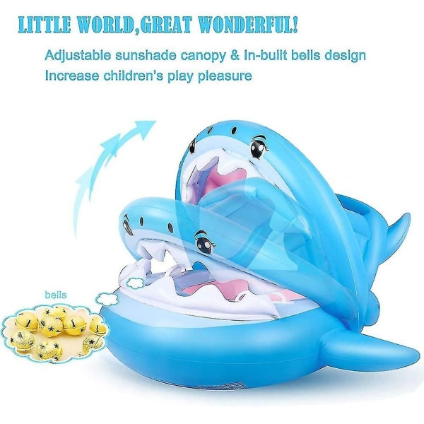 Haier svømmer i det flytende barnebassenget