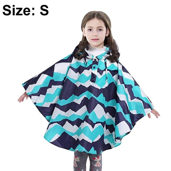 Children's rain poncho with hood, raincoat, S KLB