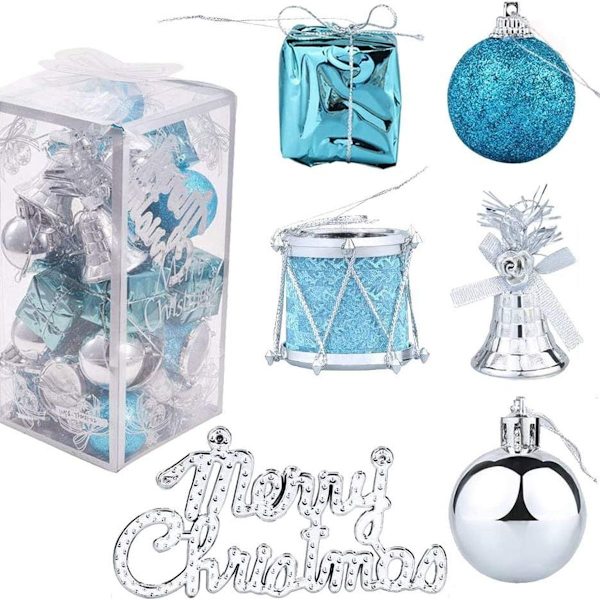 Julgranskulor set, plast julgranskulor julgransdekorationer plast KLB