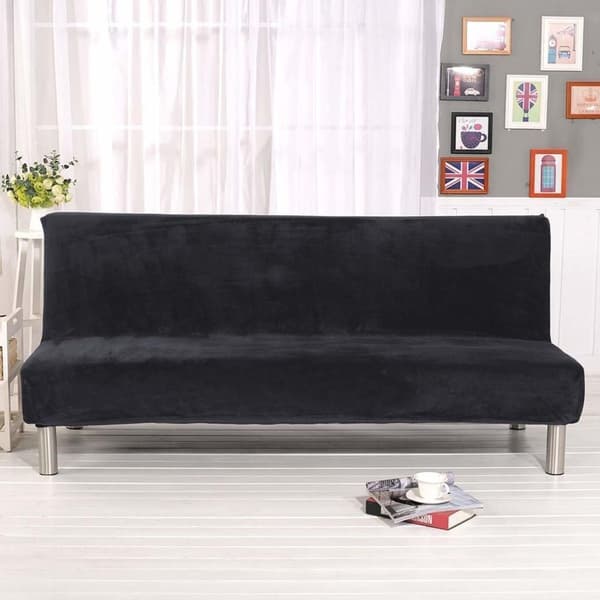 Armlös sofföverdrag stretch soffa sängskydd elastisk