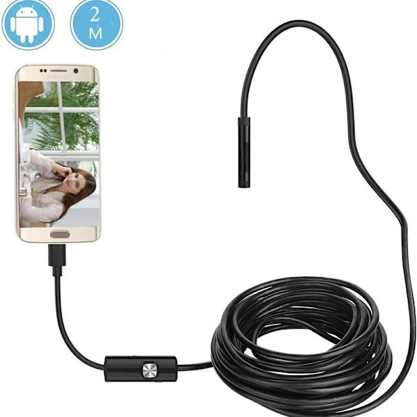 HKBTCH Endoskooppi, USB Android Endoskooppi Kamera 7mm 720P HD Zoomable Autofocus