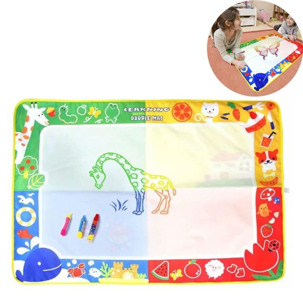 4 färg vatten ritning målarblock och 2 vatten pennor vatten doodle matta för barn KLB