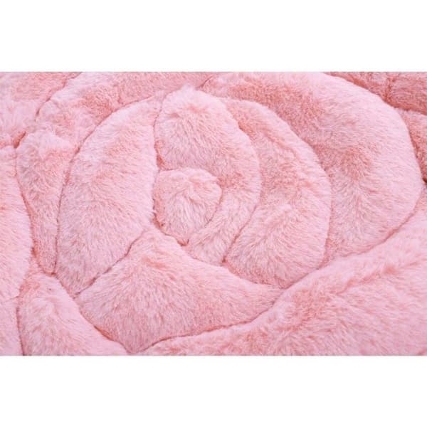 Stolsete, tykt quiltet pute, blomsterform (45 x 45 cm)