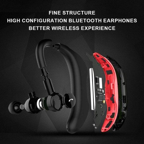 Bluetooth V5.0 Headset, Trådlösa hörlurar för Svart Röd