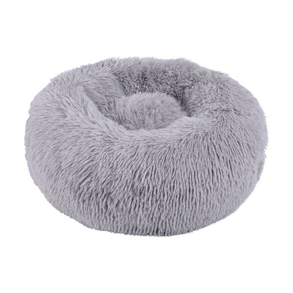 Rund hundkorg kattkudde donutkorg Ø 60 cm(M)Ljusgrå