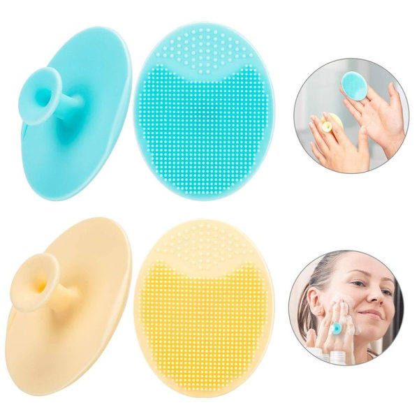 4-pack ansiktsskrubber mjuk silikon ansiktsrengöringsborste
