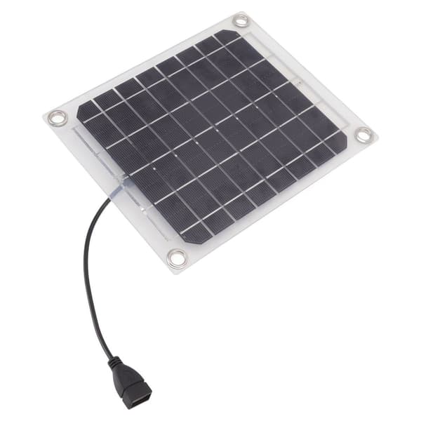 Solcellepanel 10W USB-utgang, transparent design, dobbeltsidig KLB