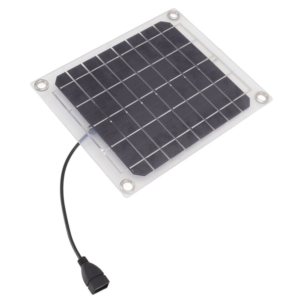 Solpanel 10W USB-utgång, transparent design, dubbelsidig KLB