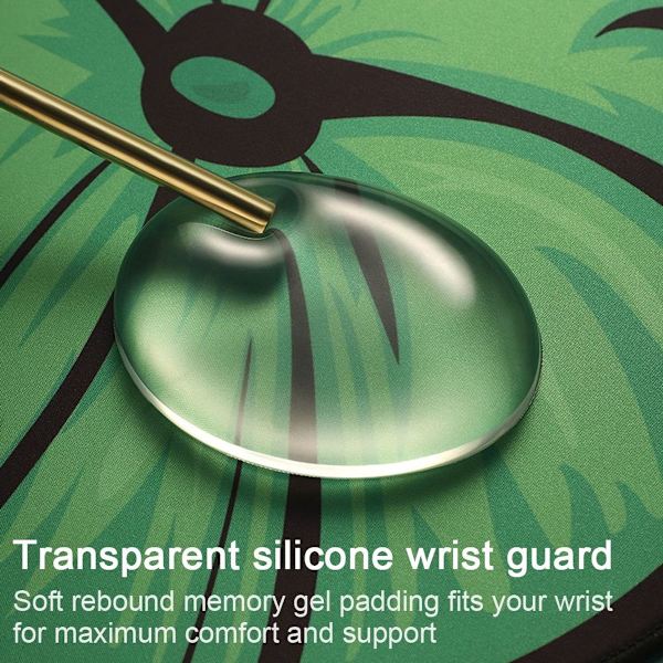 Ergonomisk lotusbladsmusmatta med transparent handledsstöd