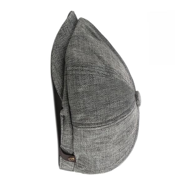 En mørkegrå unisex brød knap cap, avis cap, ottekantet cap til mænd