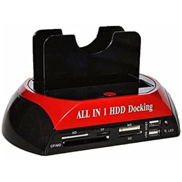 HDD-telakointiasema Dual Hard Drive -telakointiasema 2,5 tuumalle 3,5 tuumalle