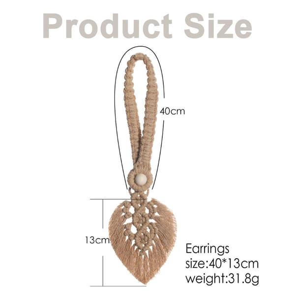 2-pack Boho gardinbindningar, handgjorda bomullsgardinupphängningar Style2 KLB