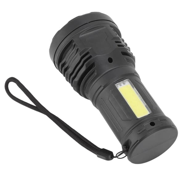 LED Lommelygte Multifunktionel Sort Bærbar USB Opladning KLB