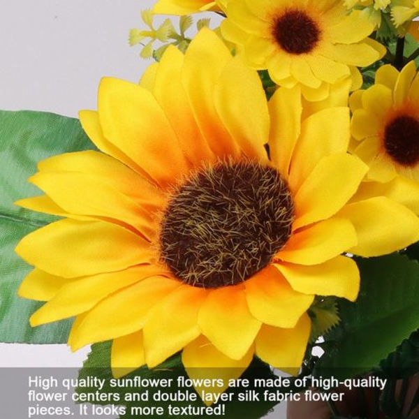 4 Bundter Kunstige Solsikkeblomster Udendørs UV-Resistente Falske
