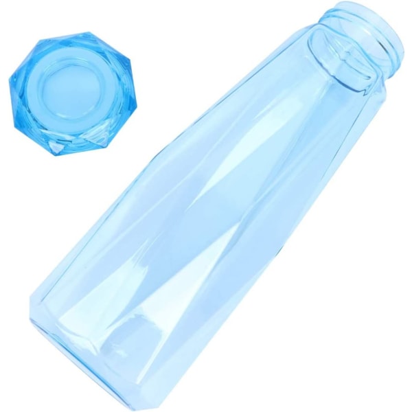 500 ml muovinen vesipullo tiivis vesikuppi kannettava kuppi juomasäiliö kotitoimiston urheiluautoon (sininen)