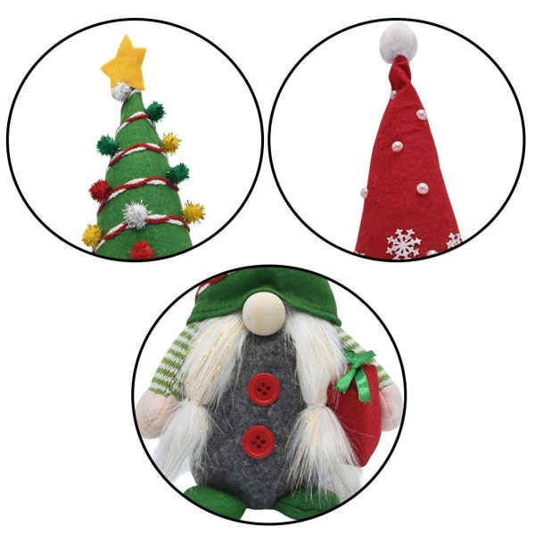 Jul Höst Gnome Dekoration Ansiktslös Docka för Butik Röd KLB