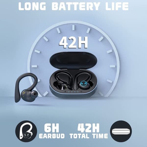 Trådløse ørepropper, Bluetooth-hodetelefoner, sport, over-ear trådløse