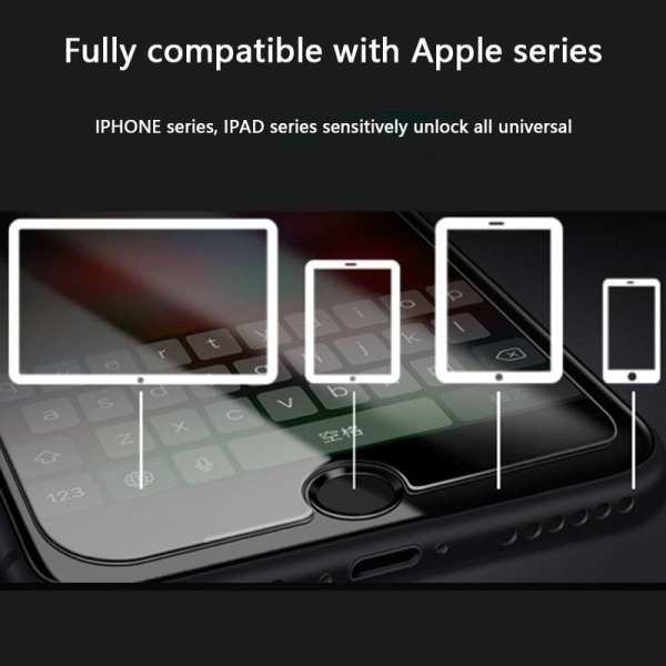 Paket med 4 iPhone-knappklistermärken Stöd för fingeravtrycksigenkänning