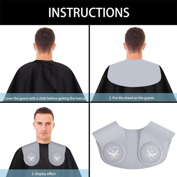 Instruktioner för hårklippningsplatta Stylist Hårklippningskrage Blå