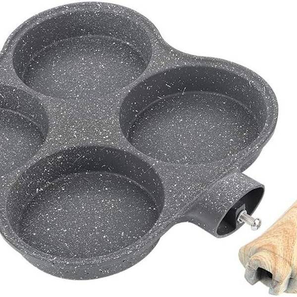 Æg Pan Omelet Pan Stegning 4 Hul Omelet Pan Non-Stick Stegepander