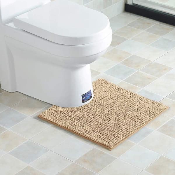 Halkskyddad badrumsmatta set, 2-delad badrumsmatta 50x80cm, golvmatta