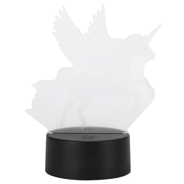 Farverig 3D lyslampe, LED touch-styring, dyrefigur, kunst KLB