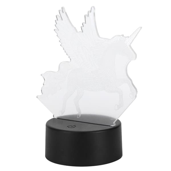 Farverig 3D lyslampe, LED touch-styring, dyrefigur, kunst KLB